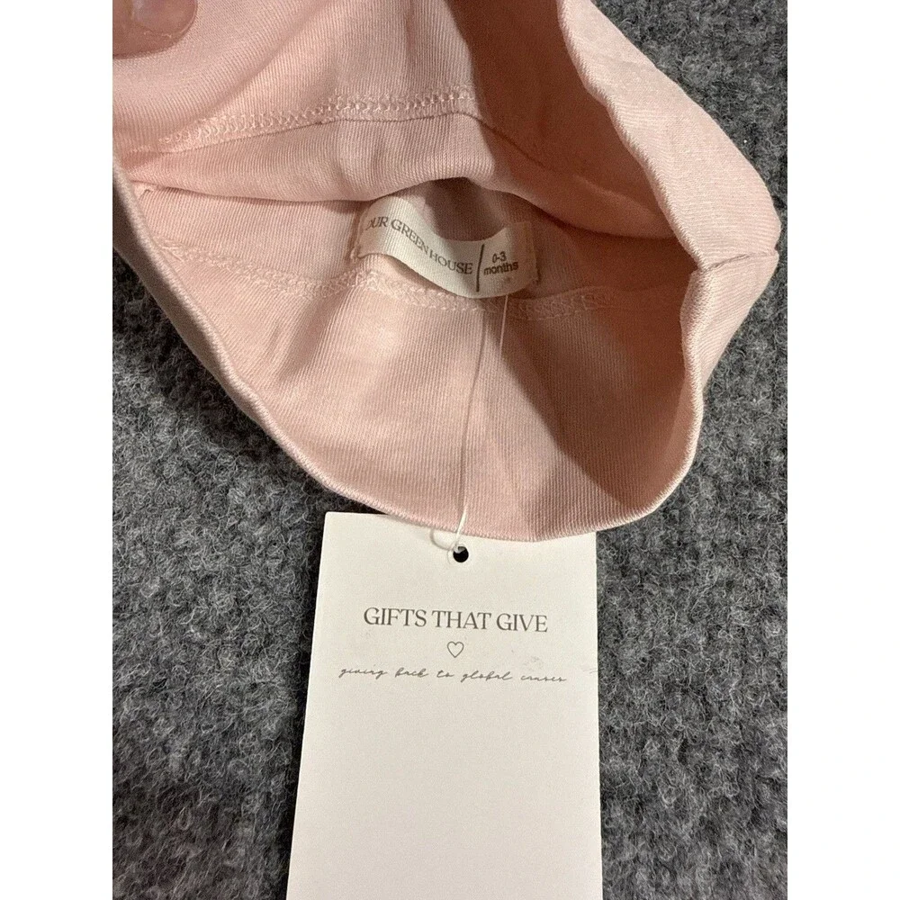 Our Green House Organic Cotton Baby Beanie – Pink – 0–3 Months – NWT